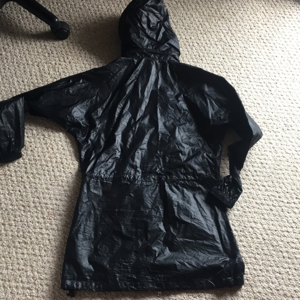 Nike NSW Casual windbreaker windrunner black packable jacket long black FC cinch - Picture 9 of 16